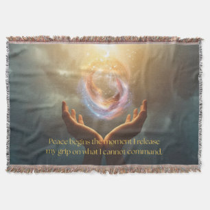 Quote of Finding Peace Blanket