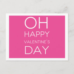 Quote: OH Happy Valentine's Day Holiday Postcard