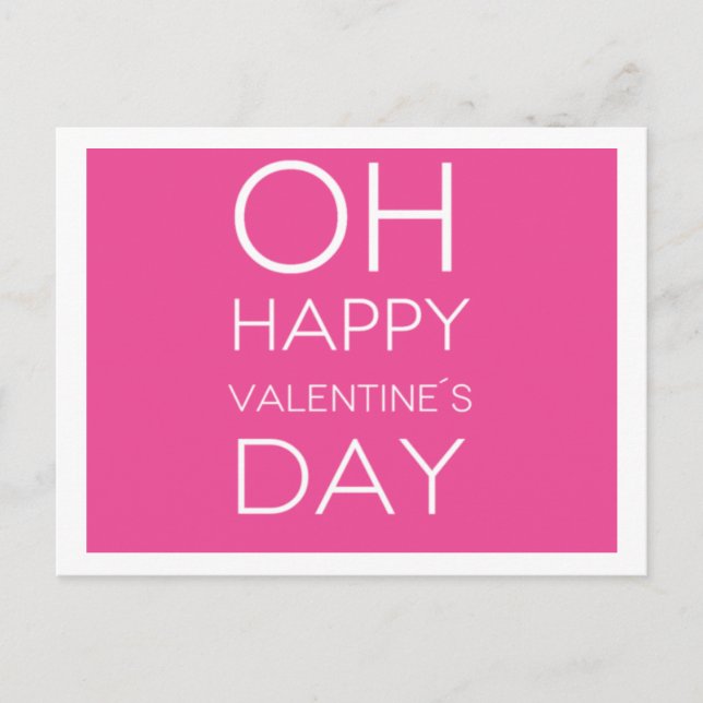 Quote: OH Happy Valentine's Day Holiday Postcard (Front)