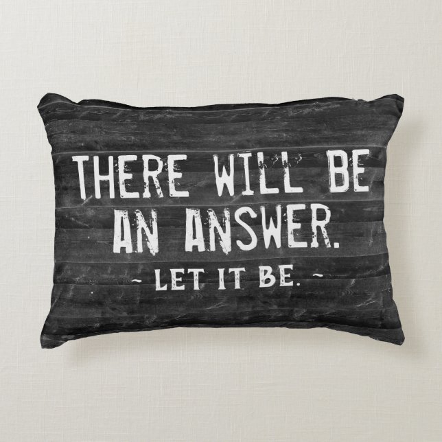 Quote On Black Wood Accent Pillow (Front)