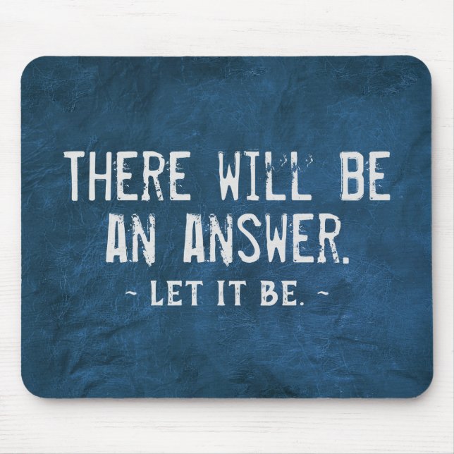 Quote On Blue Leather Mouse Pad (Front)