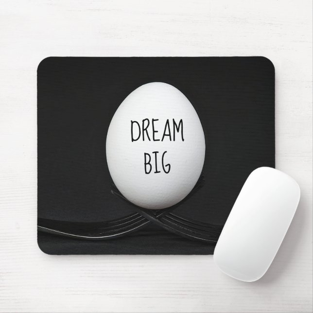 Quote on White Egg with Forks Mouse Pad (With Mouse)