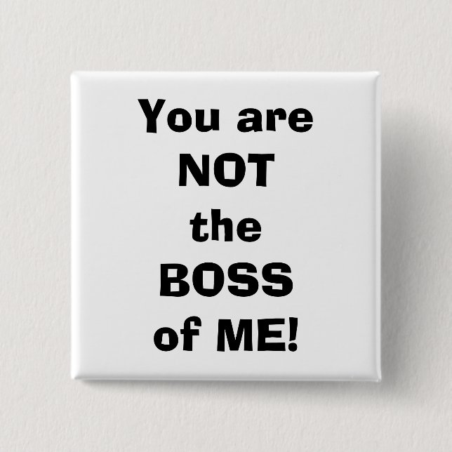 quote, parenting 2 inch square button (Front)