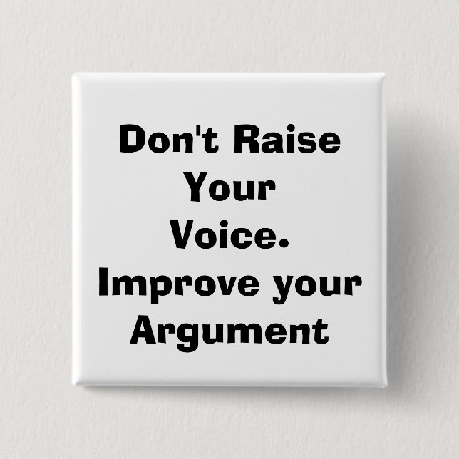 quote, parenting 2 inch square button (Front)