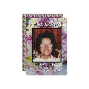 Quote Photo Spider Mums Floral Background Funeral  Program