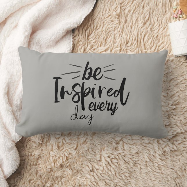 Quote Positive Be Inspired Every Day Lumbar Pillow (Blanket)