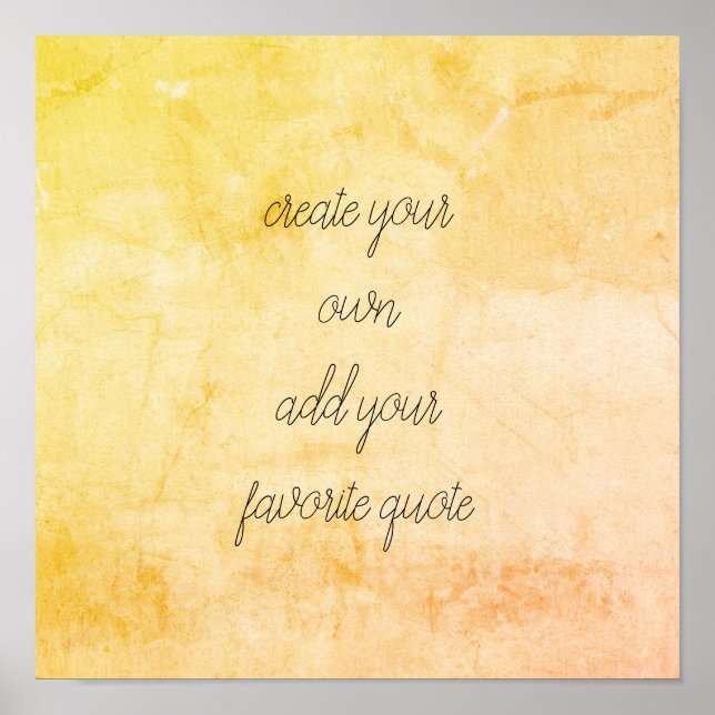 quote poster add your own typography distressed (Front)