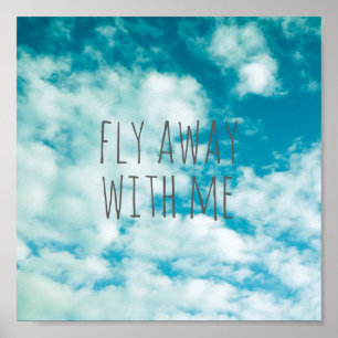 quote poster blue sky nature photo with text