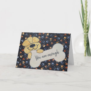 Quote Quilt With Dog and Bone Card