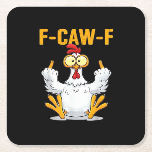 Quote Rooster Meme Classic Square Paper Coaster