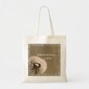 Quote: She believed she could so she Did Tote Bag