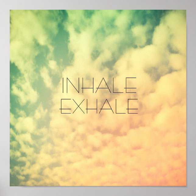 quote typography  poster text on clouds (Front)