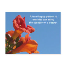 Quote with Trumpet vine Postcard