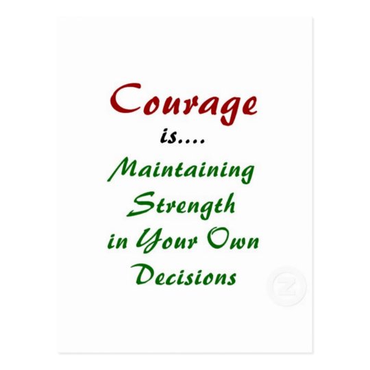Quotes About Courage on Products Postcard