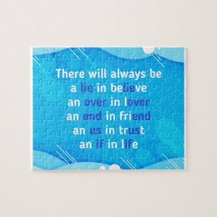 quotes about love, life and friendship  jigsaw puzzle