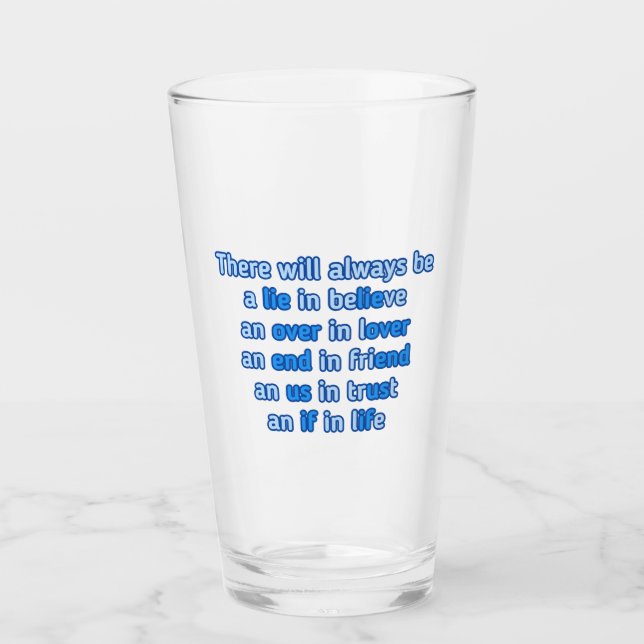 quotes about love, life and friendship mug glass (Front)