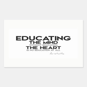 QUOTES: Aristotle: Educating mind, heart Sticker