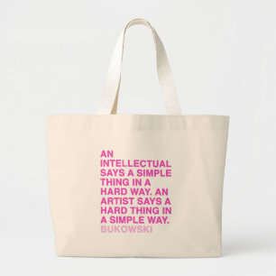 Quotes by Charles Bukowski Large Tote Bag