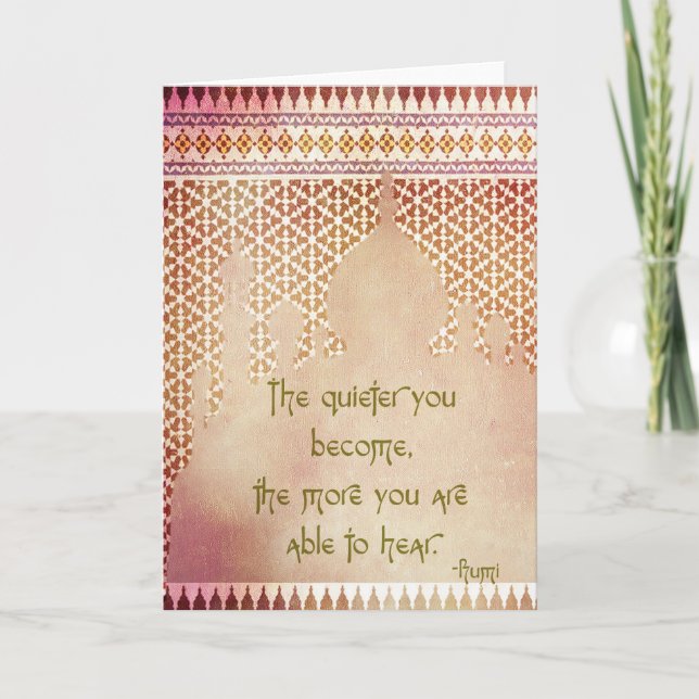 Quotes by Rumi (Greeting Card) Card (Front)