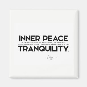 QUOTES: Dalai Lama - Inner peace is the key Magnet