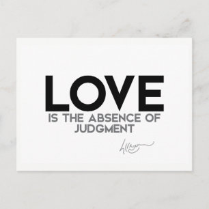 QUOTES: Dalai Lama - Love, judgment Postcard