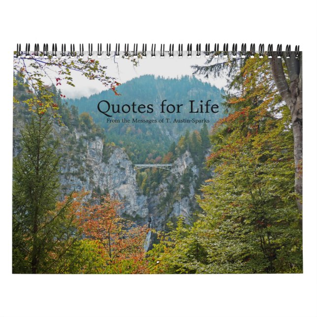 Quotes for Life Calendar Option F (Cover)