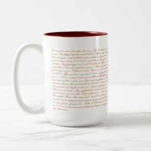 Quotes from Jane Austen P&P Two-Tone Coffee Mug