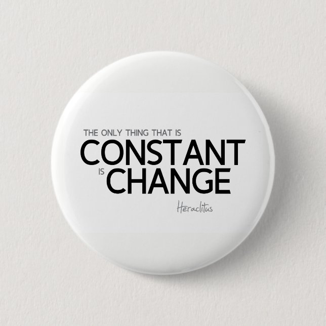 QUOTES: Heraclitus: Change is constant 2 Inch Round Button (Front)