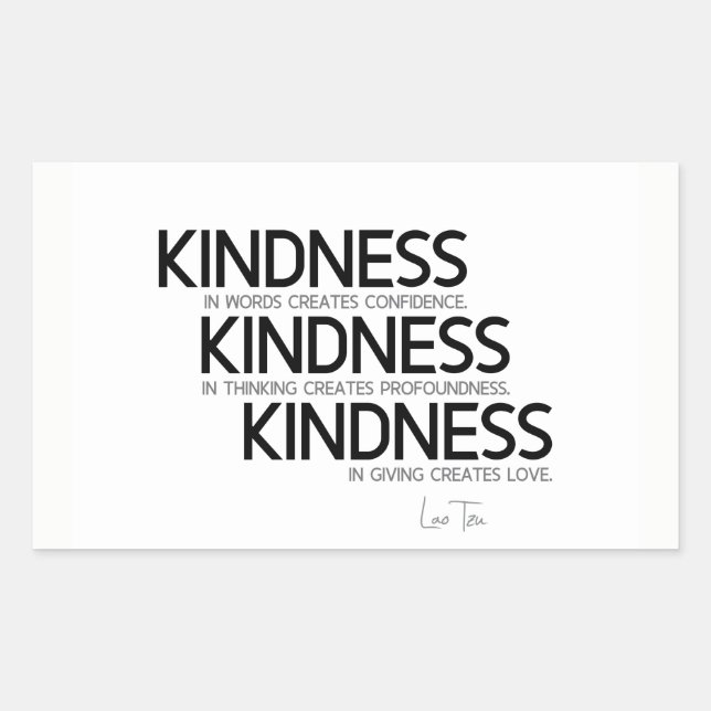 QUOTES: Lao Tzu: Kindness Sticker (Front)