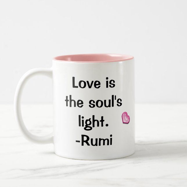 Quotes: Love Is-Rumi Mug (Left)