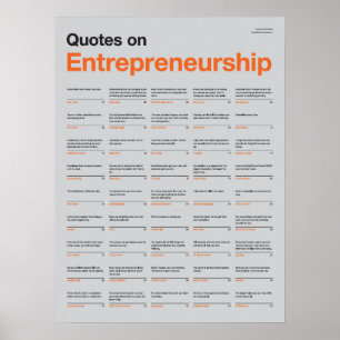 Quotes on Entrepreneurship Poster - Grey Edition