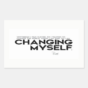 QUOTES: Rumi: Changing myself Sticker
