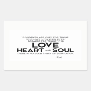 QUOTES: Rumi: Goodbyes, separation Sticker