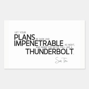 QUOTES: Sun Tzu: Dark and impenetrable Sticker