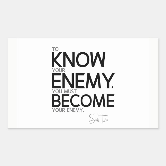 QUOTES: Sun Tzu: Know your enemy Sticker (Front)