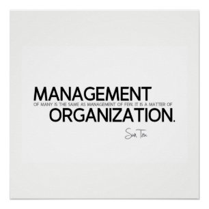 QUOTES: Sun Tzu: Management of many Poster