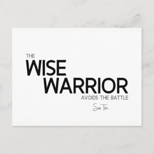 QUOTES: Sun Tzu: Wise warrior Postcard