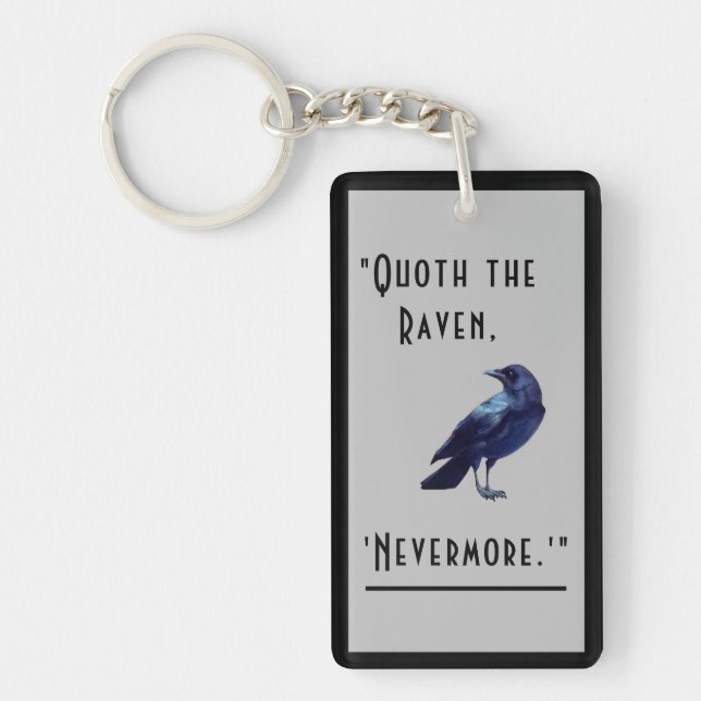"Quoth the Raven ... " Acrylic Keychain (Front)