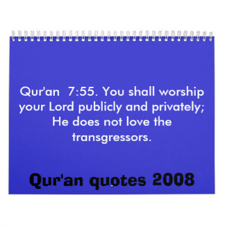Qur'an cite le calendrier