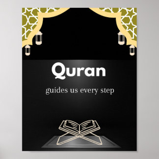 Quran guides us every step/ motivational wall Art. Poster