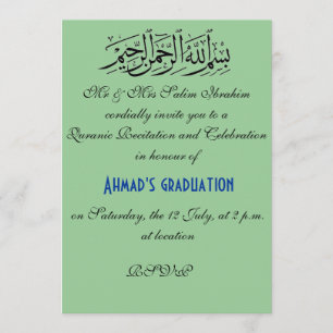 Quranic recitation muslim celebration invite