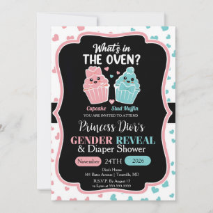 Qu'y a-t-il dans le four Genre Reveal Invitation