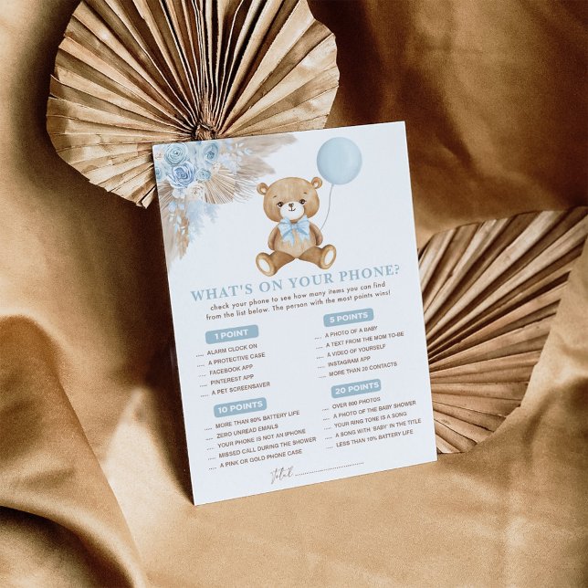 Qu'y a-t-il sur votre carte de jeu Baby shower de  (Créateur téléchargé)