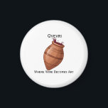 Qvevri Magnet<br><div class="desc">Qvevri is a traditional Georgian winemaking vessel, deeply embedded in the country's rich winemaking history. These large, clay pots are used for fermenting and aging wine, and their unique design allows the wine to interact with the natural elements of the clay, creating distinct flavors that are characteristic of Georgian wines....</div>