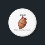 Qvevri Magnet<br><div class="desc">Qvevri is a traditional Georgian winemaking vessel, deeply embedded in the country's rich winemaking history. These large, clay pots are used for fermenting and aging wine, and their unique design allows the wine to interact with the natural elements of the clay, creating distinct flavors that are characteristic of Georgian wines....</div>