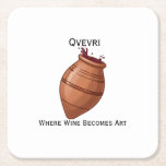 Qvevri Square Paper Coaster<br><div class="desc">Qvevri is a traditional Georgian winemaking vessel, deeply embedded in the country's rich winemaking history. These large, clay pots are used for fermenting and aging wine, and their unique design allows the wine to interact with the natural elements of the clay, creating distinct flavors that are characteristic of Georgian wines....</div>