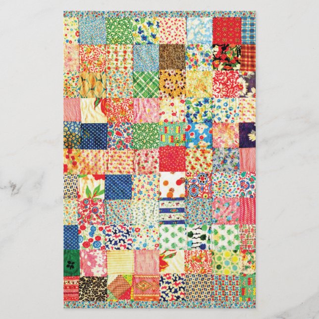 QWL Patchwork Quilt COLORFUL PATTERN BACKGROUND HO Flyer (Front)