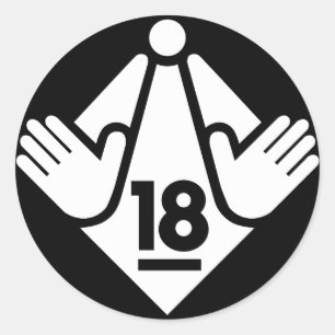 R18(W) CLASSIC ROUND STICKER