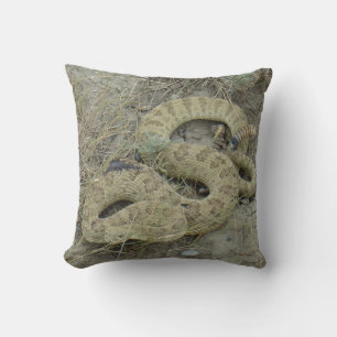 R20 Prairie Rattlesnake Throw Pillow