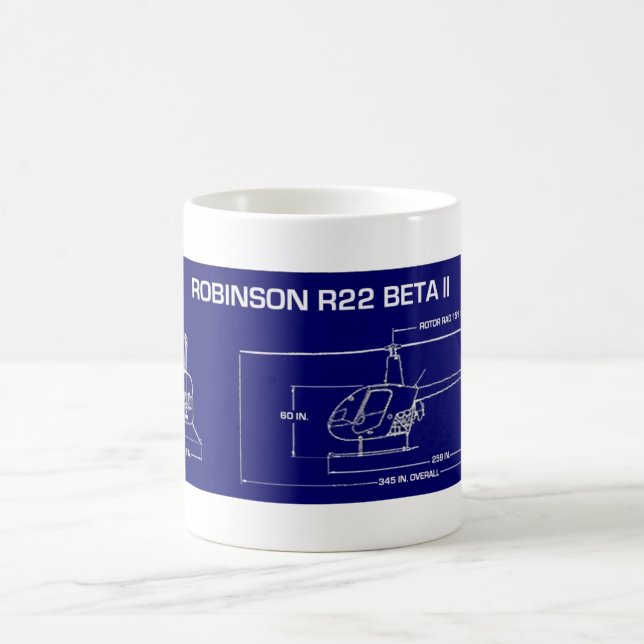 R22 Helicopter Coffee Mug (Center)